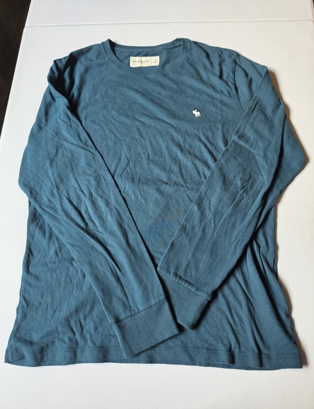 Abercrombie & Fitch Soft AF Tee Men’s L Blue Long Sleeve Crew Neck Jersey Tee